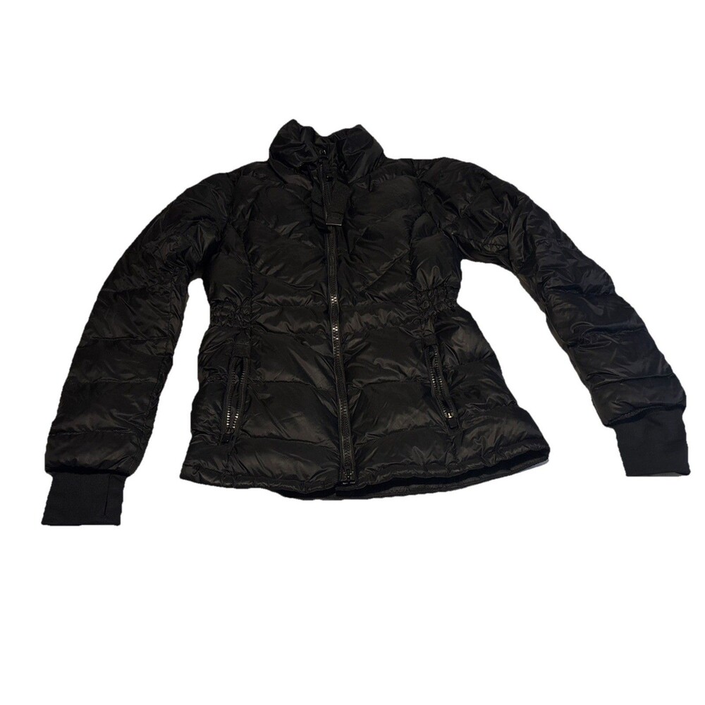 Athleta Banner Peak Goose Down Puffer Jacket Black Women’s Size Small